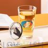 LoveWish Cartoon Glas Milchkännchen mit Strohhalm 440ml