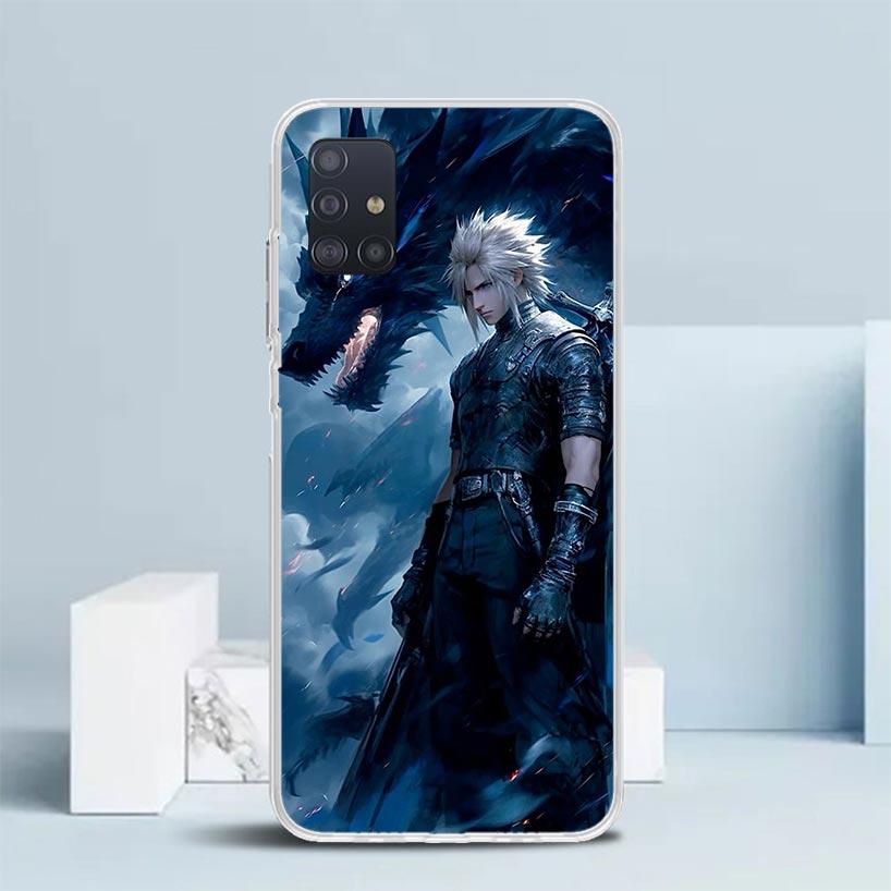 Final Fantasy FF VII Soft Cover for Samsung Galaxy A12 A22 A32 A52 A72 A02S Phone Case Note 20 Ultra 10 S10 Plus A51 A71 A50S A2