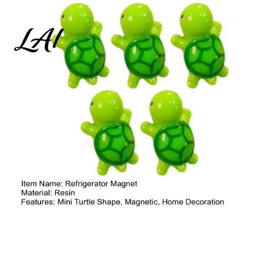 Kitchen Fridge Magnet 5Pcs Mini Resin Turtle Refrigerator Magnet Colorful Tortoise 3D Home Office Locker Decorative Accessories Animal Magnets