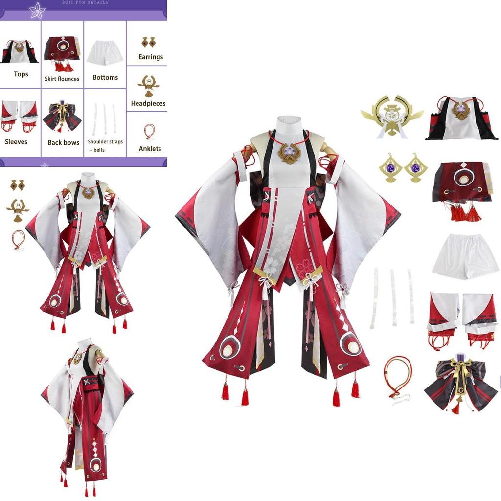 Yae Miko Guuji Yae Cosplay Costume Uniform Outfits For Halloween