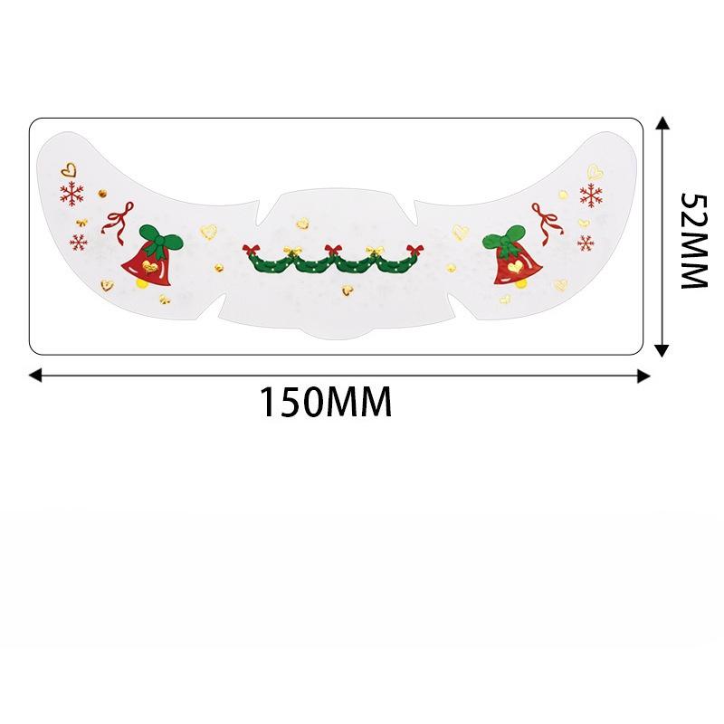 Christmas Face Tattoo Stickers Bells Bow Hearts Stars Ribbons Freckles Temporary Tattoo Stickers for Festival Party
