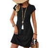 Women's Casual Minimalist Beach Resort Short-Sleeve Dress
