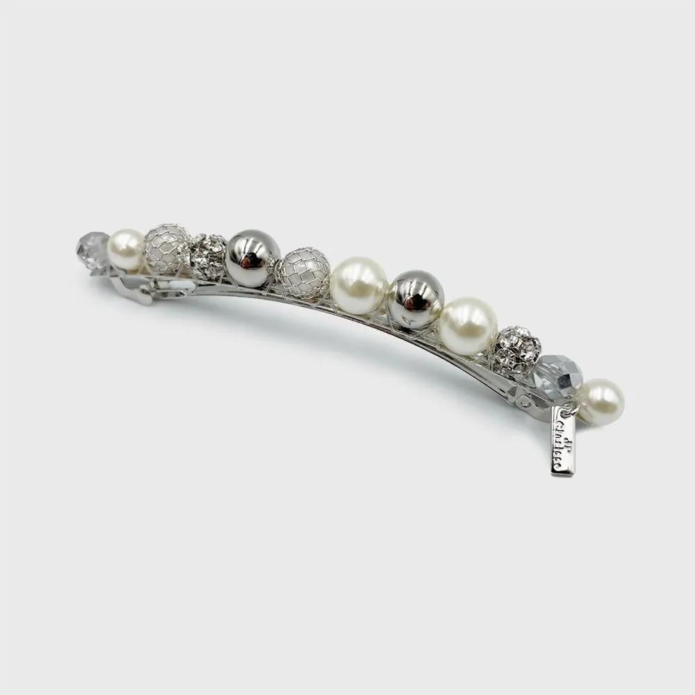 Long Crystal Pearl Automatic Pin LFAC0047