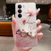 Silikonhülle Für Realme P3 Lite Hübsche Blumen Schmetterling Schutzhülle TPU Weiche Rückseite Fundas Für Realme P3 Lite 4G Handyhülle