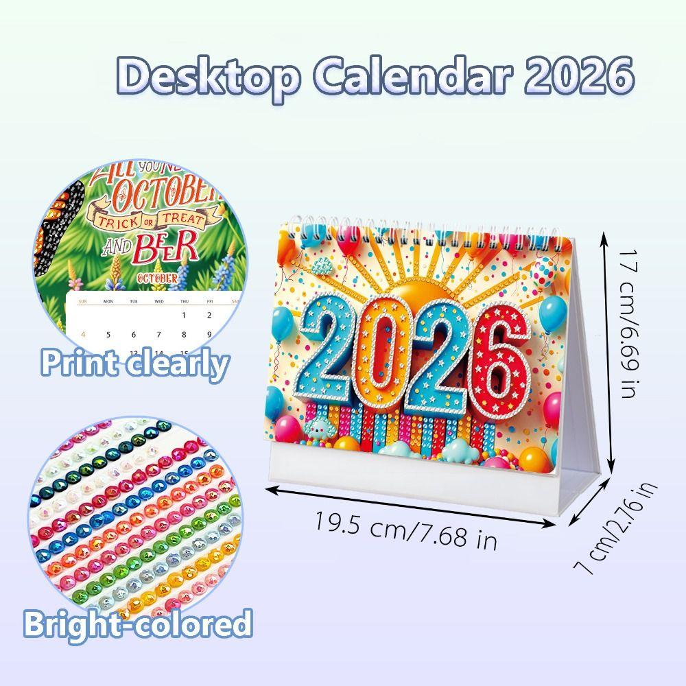 2026 Diamond Art Calendar Painting Art Kit Painting Calendar  For Organizing Goals Appointments