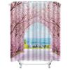 Cherry Blossom Tunnel Shower Curtain—Stunning Nature Scene for Your Bathroom—Romantic and Serene Decor Idea Waterproof  Durable