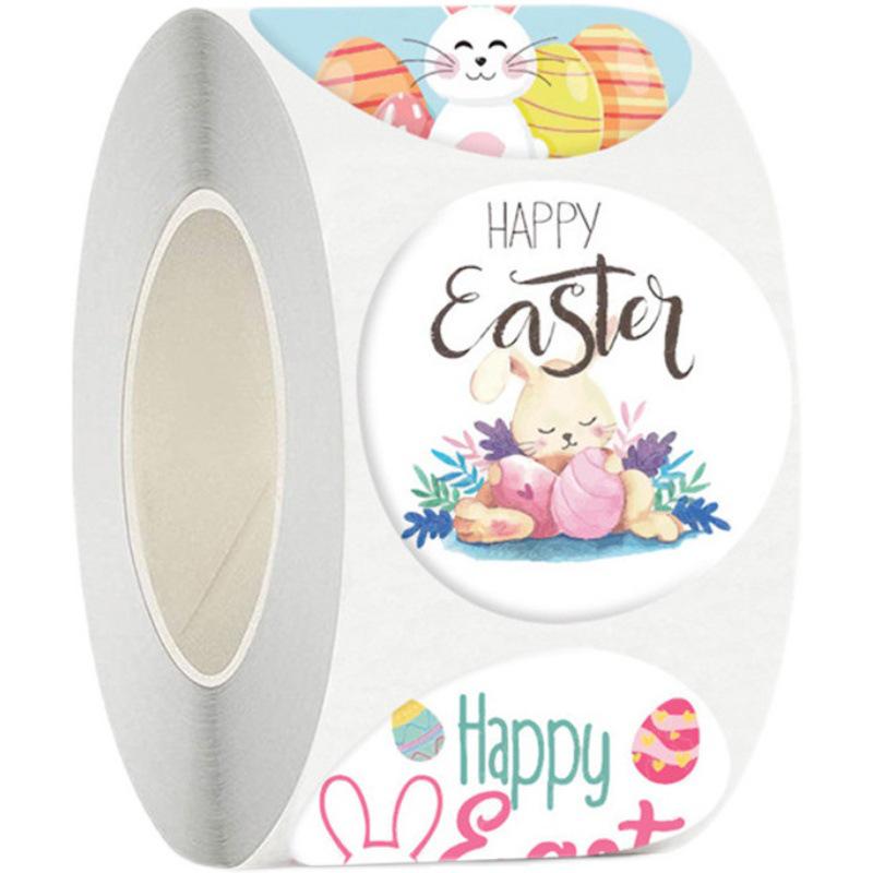 500 Naklejek Kreskówkowych Jajek Wielkanocnych - Urocze Samoprzylepne Naklejki DIY dla Dzieci