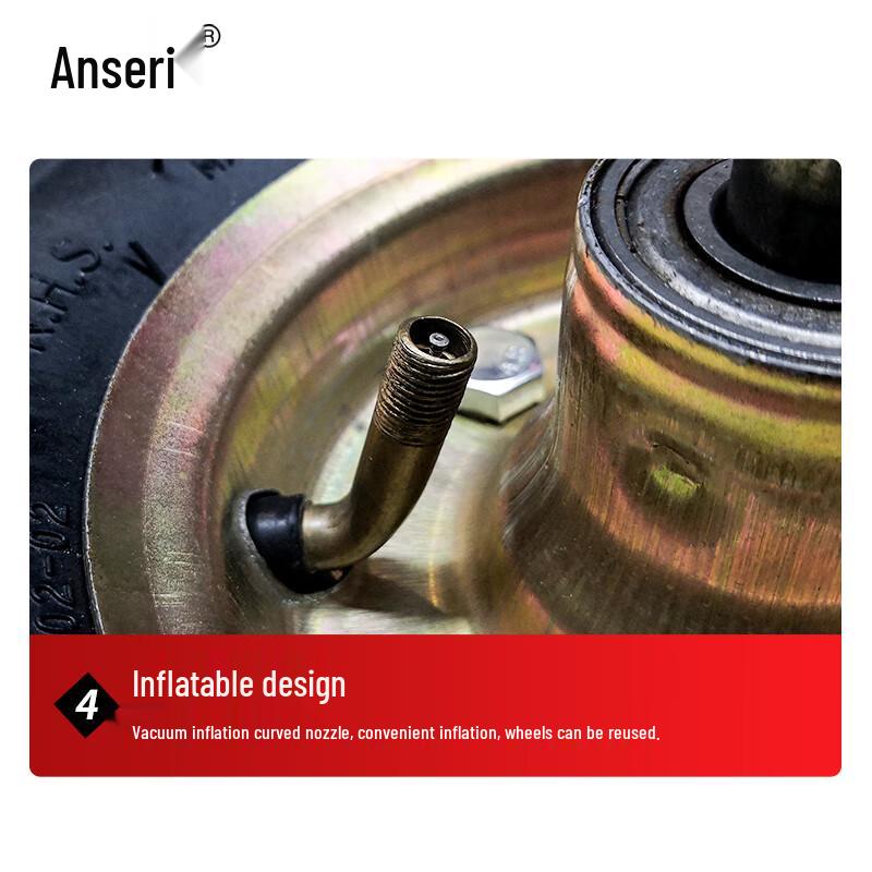 10-inch Heavy-Duty Pneumatic Swivel Caster Wheel