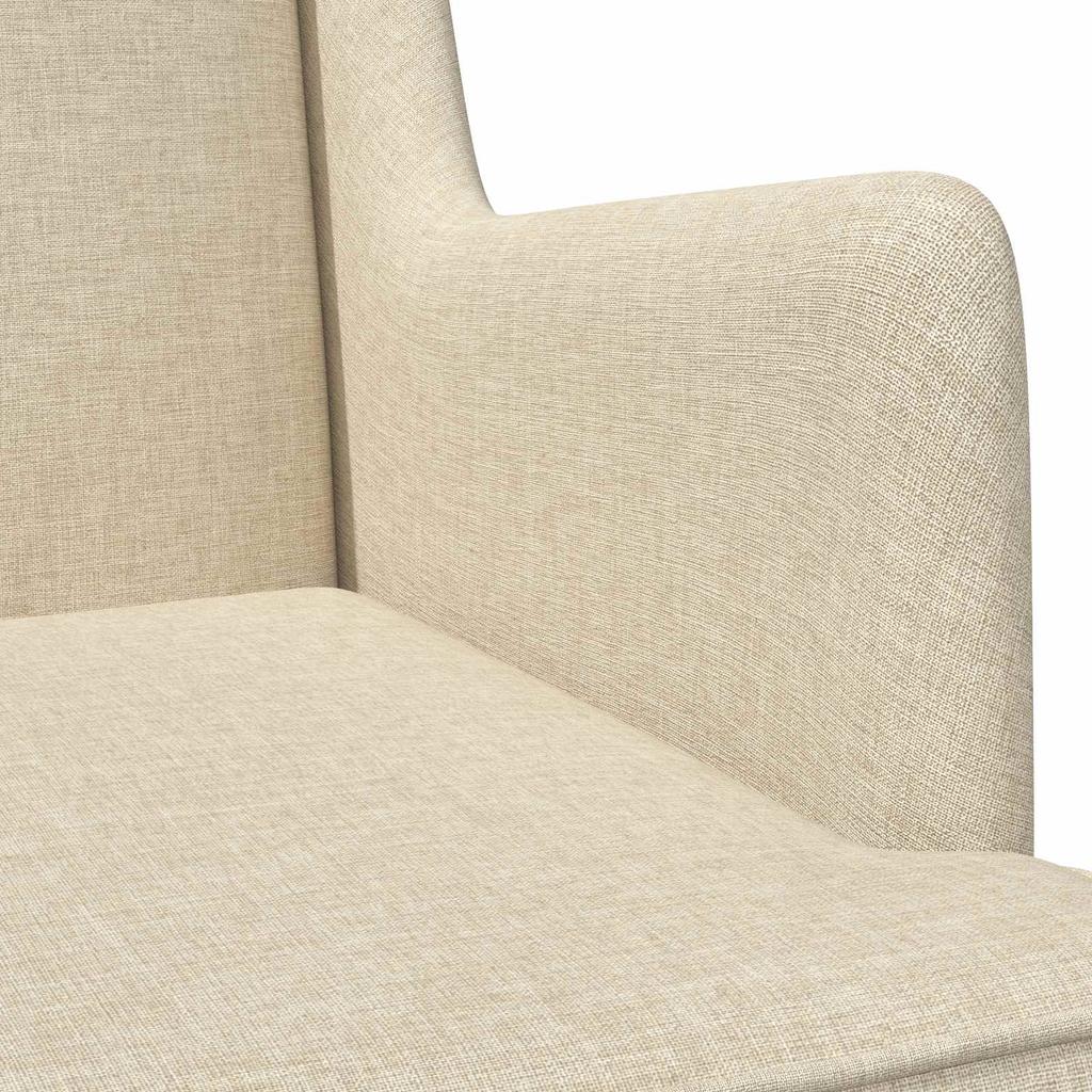 Cream Rocking Chair 62 x 80 x 85 cm Fabric
