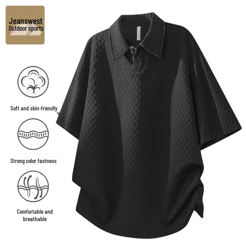 

JEANSWEST OUTDOOR Men s Casual Short Sleeve Polo Shirt 5XL