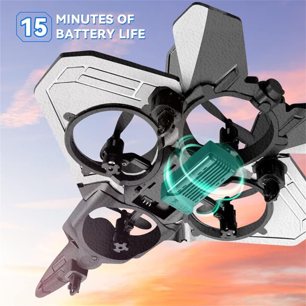 Neuer RC-Fighter, ferngesteuerter Flugzeug-Hubschrauber, kabelloses Quadcopter-Fliegenspielzeug, kleine rotierende Kinderflugzeug-Drohne mit LED