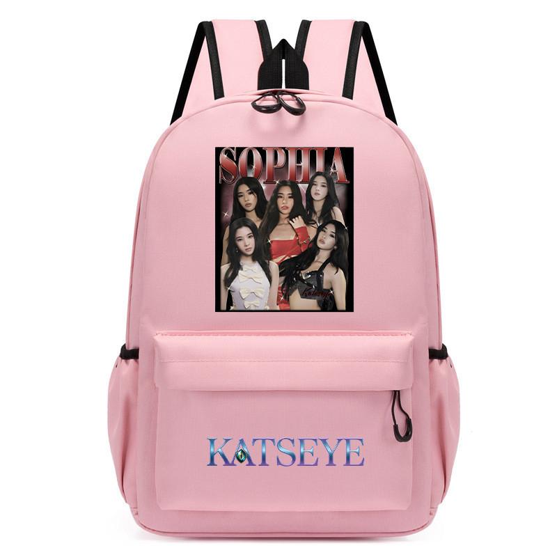 

60123-2 Unisex KATSEYE Printed Backpack Student School Boys Girls Waterproof Backpacks Bag