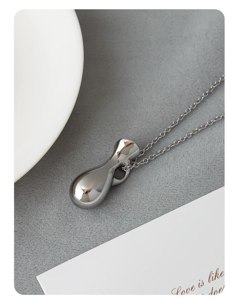 Sterling Silver Water Purifier Bottle Pendant Necklace - Elegant Long Style Sweater Accessory