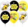 18Pcs Cartoon 12inch Honeycomb Bee Theme Latex Balloons Toy for Kids Girl Boy 1st Birthday Baby Shower Party Decoration