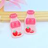 10Pcs New Cute Acrylic Fruit Beverage Series Flat Back Cabochon Scrapbooking Hair Bow Center Embellishments DIY Accessories