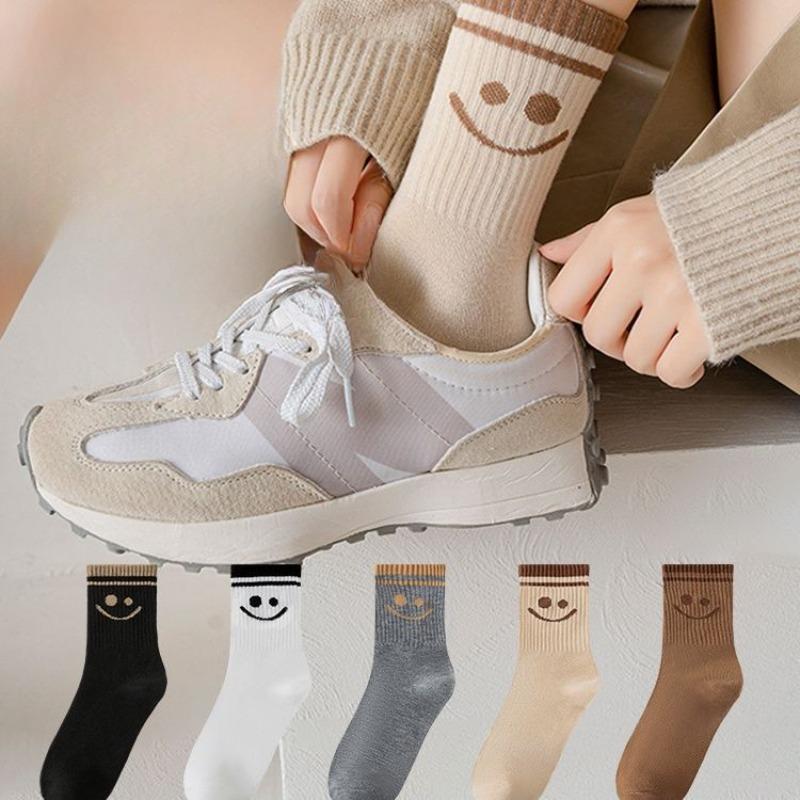 Ladies Spring and Autumn Fashion New Sweat Absorbing Sports Tube Socks