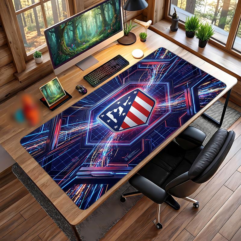 Atletico Madrid Printed Large Mouse Pad, Non Slip Soft Rubber Gaming Desk Mat for Office Laptop Computer Decor