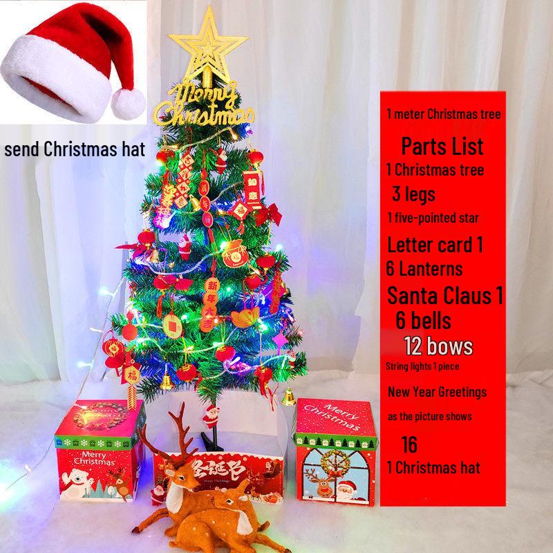 White Christmas Tree Set with 1m, 1.5m, 1.8m Trees - Snow-Decorated Holiday Decor for Home