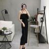 New Arrivals Open Run Women Ruffle Detail Black Jumpsuit