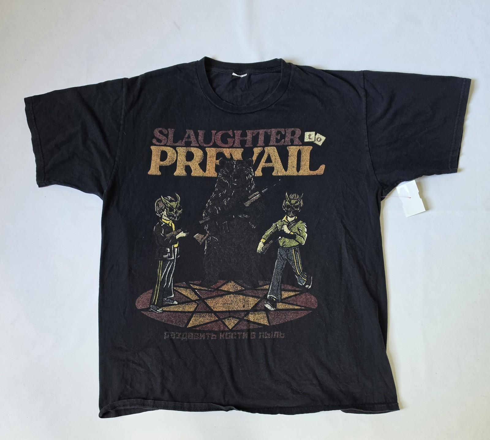 Men s Black Deathcore Band  Slaughter to Prevail  — Size: Large Unisex T-Shirt S
