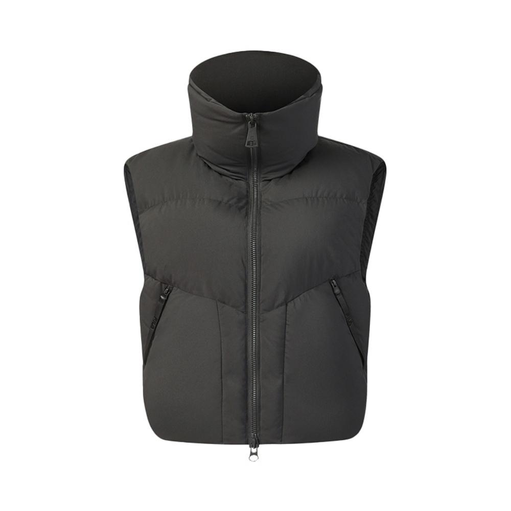 

Fila Модная трендовая спортивная удобная теплая жилетка из гусиного пуха для женщин, серия Golf, цвет угольно-черный/серый, A11W545929FCC S