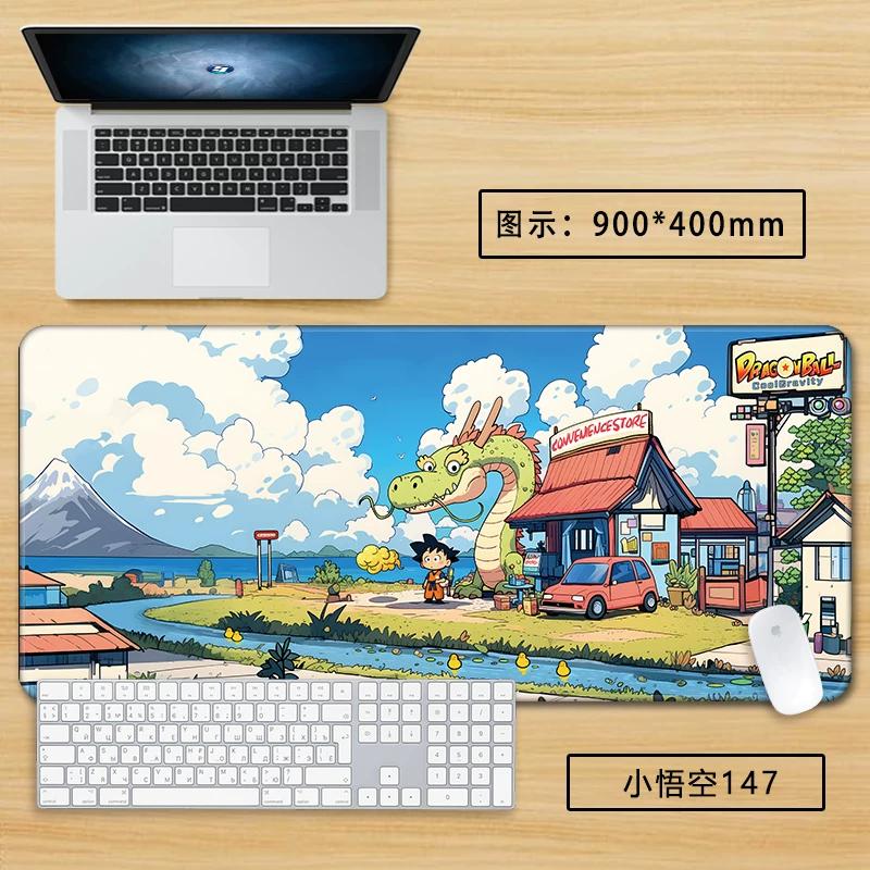 Neuer Schlichter Stil Son Goku Leder Mauspad Übergröße Animation Dragon Ball Kakarotto Kreative Computer Tastatur Büro Rutschfest Wasserdicht Tischmatte