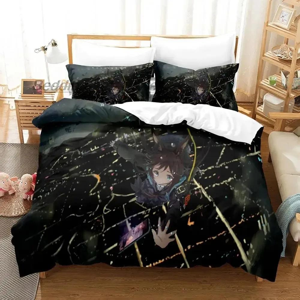 Arknights Bedding Set Single Twin Full Queen King Size Bed Set Aldult Boys Bedroom Duvetcover Sets 3D Print Game Anime Kawaii