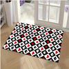 Crystal Velvet Poker Hearts Club Pattern Carpet, Rectangular, Indoor, for Bedroom, Porch, Living Room, Floor Mat Decoration