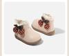 Stylish Baby Girls' Mid-Top Boots - 2025 Autumn/Winter Korean Princess Soft-Soled Cotton Footwear