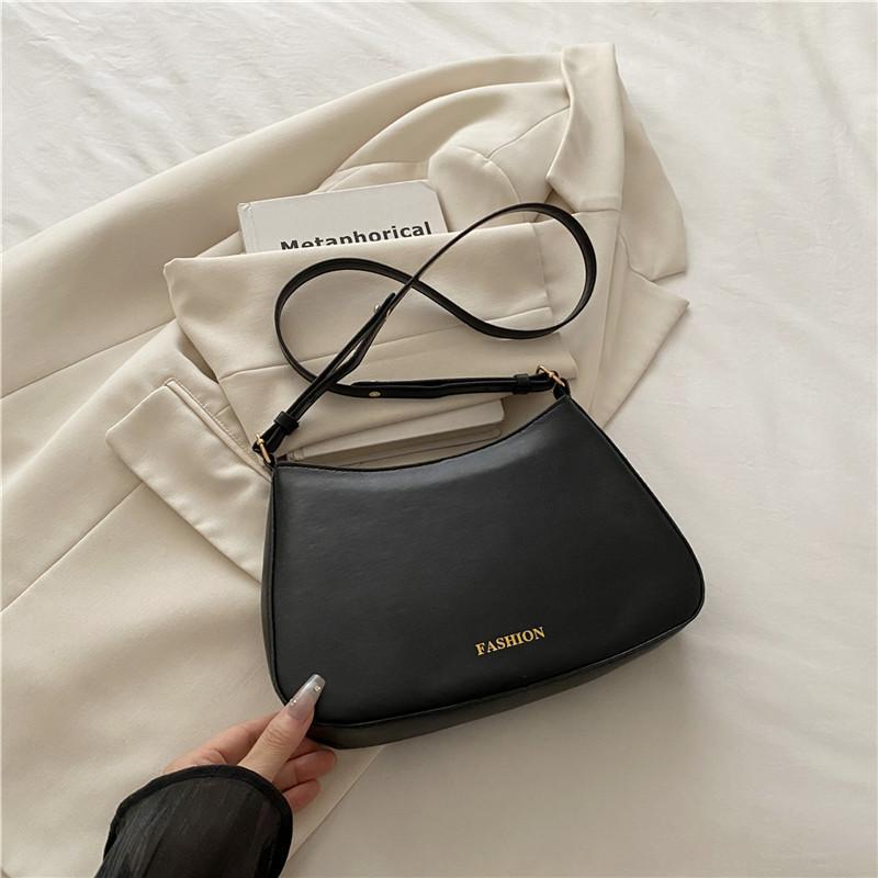 Solid color large capacity new beautiful 2025 temperament new fashionable solid color simple single shoulder underarm messenger bag women