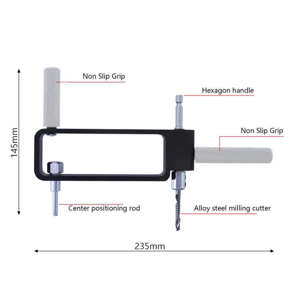 Adjustable Hole Opener Diameter 40-250mm/1.57-9.84'' Multifunctional Hole Cutter Woodworking Tools for Gypsum Board