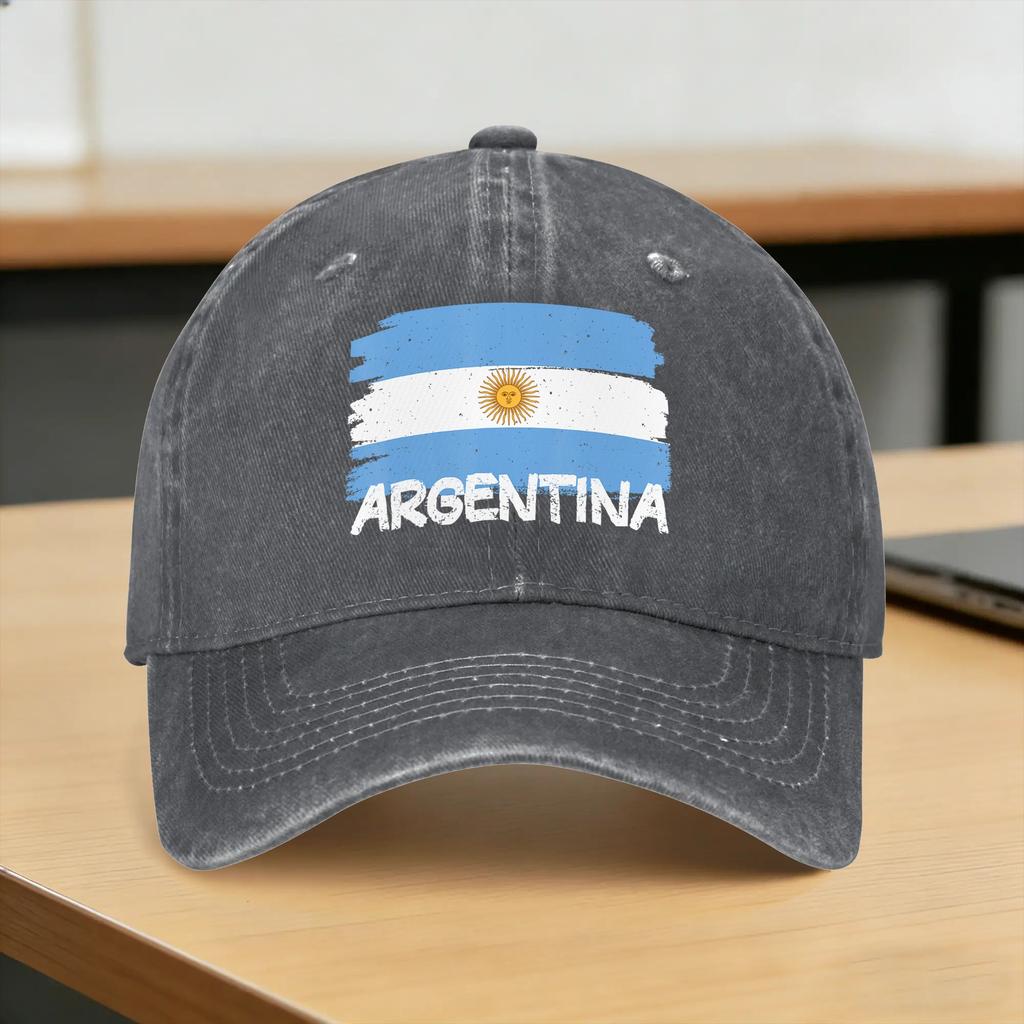 Washed Baseball Cap Cool Argentina Flag Spring Hip Hop Hats For Unisex Adult  Casual Tennis Skate Sun Baseball Caps