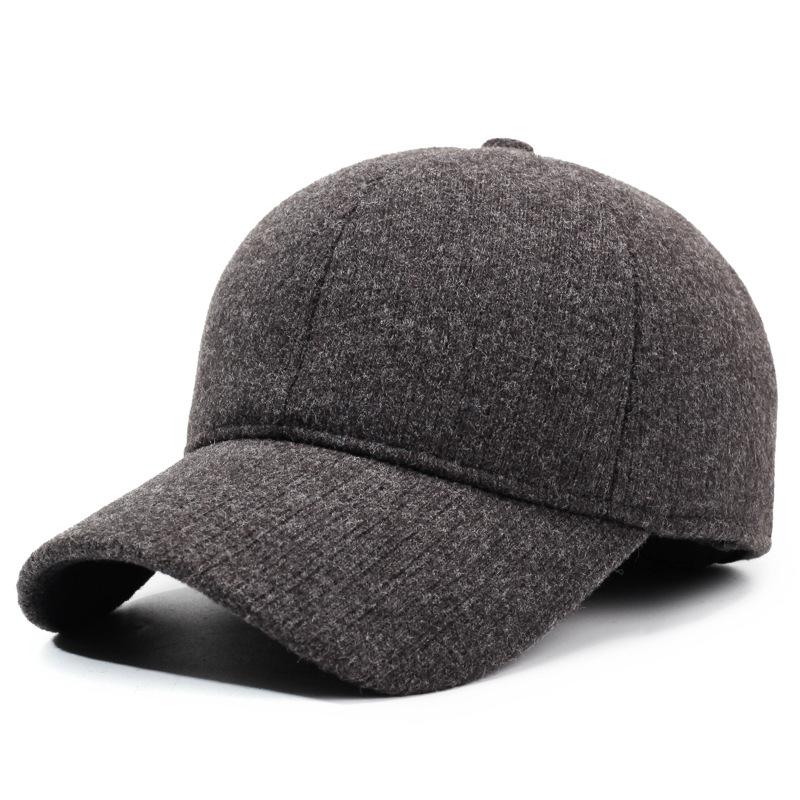 Winter Middle-Aged and Elderly Men's Cold-Proof Baseball Cap Velvet Thick Cap Ear Protection Warm Cotton Cap