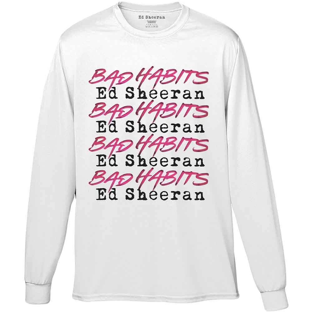 Ed Sheeran Bad Habits Stack Official Tee T-Shirt Mens M
