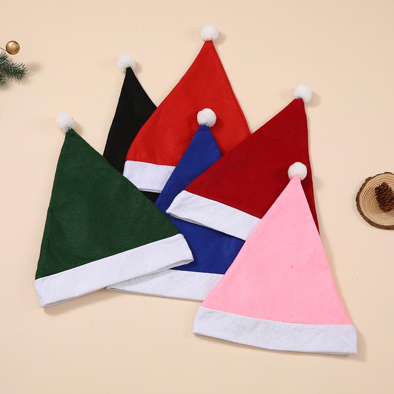 Multi-color Non-woven Santa Claus Hat for Children and Adults