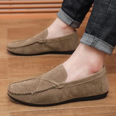 2025 Wildleder Herren Freizeitschuhe Herren Slipper Atmungsaktiv Komfort Slip-on Herren Fahrschuhe Luxusmarke Slipper Mokassins