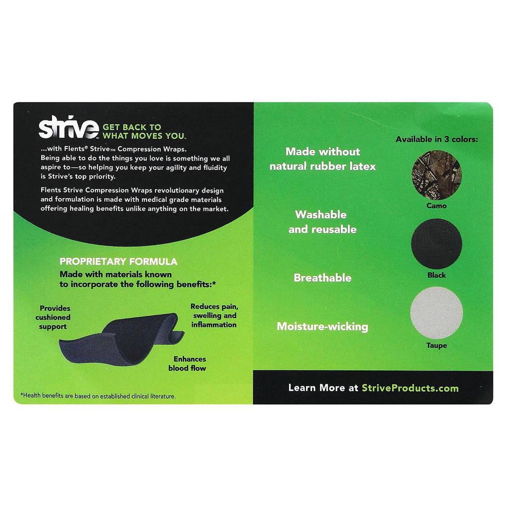 Compression wrap, black, 1 pack