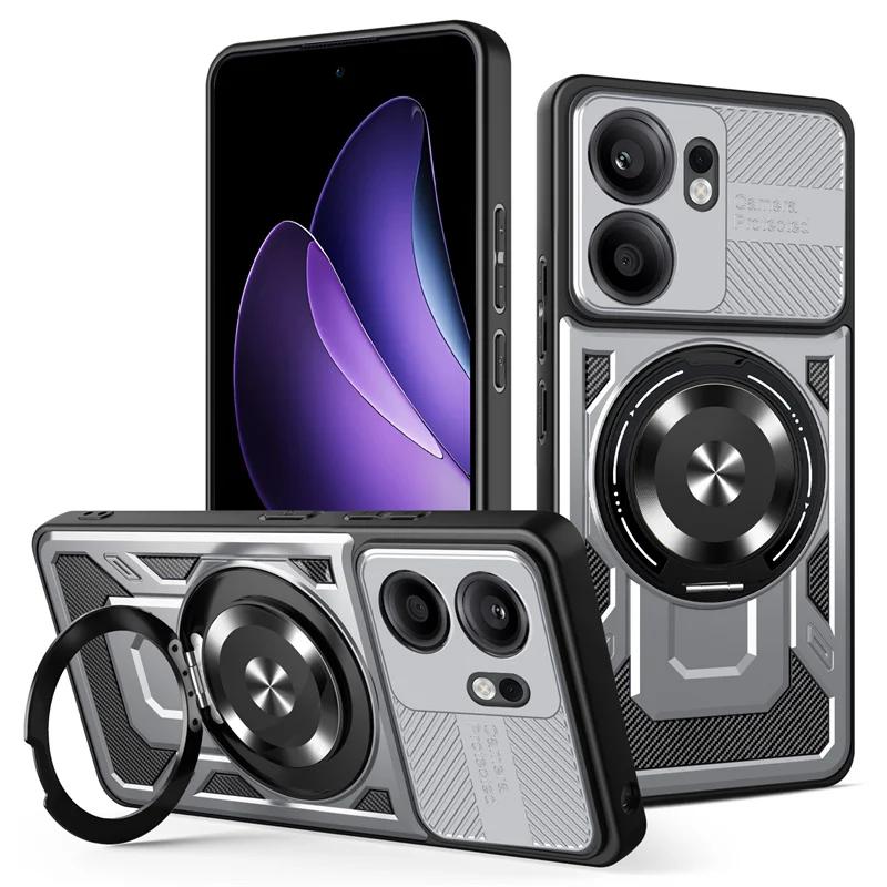 Armor Shockproof Case For OPPO Reno 13F 13FS 5G Reno 13 Reno13 Pro F FS Protective Cover Ring Stand Holder Fundas Coque Capa