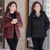 Winter padded jacket women's new hooded short padded jacket medium loose padded jacket