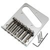 Musiclily Basic 10.8mm Pitch Vintage Style Telecaster Bridge Assembly with 6-Way Saddles for TL Electric Guitars, Chrome