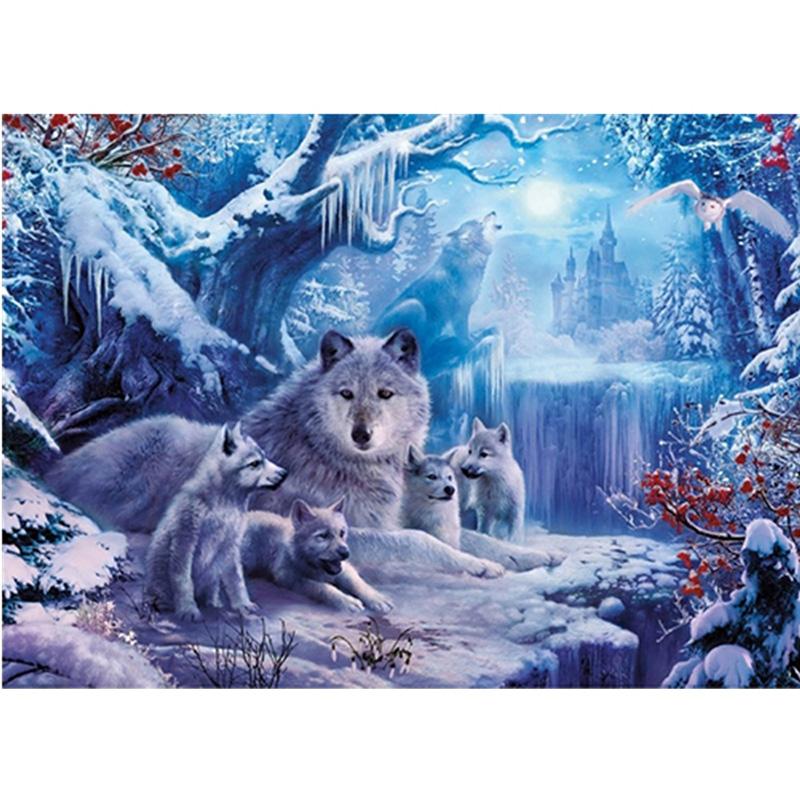 DIY Winter Snow Scenery 5D Diamond Painting Full Round Drill Mosaic Diamond Embroidery Resin Landscape Cross Stitch Kits Gift
