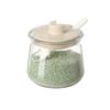 Elegant Glass Spice Jar Set with Lids - Sealed Kitchen Storage for Seasoning