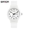 SANDA 6060 Clock Reloj Top Brand Calenda Quartz Watch Minimalism Style Ladies Wristwatch Simple Black White Waterproof Watch