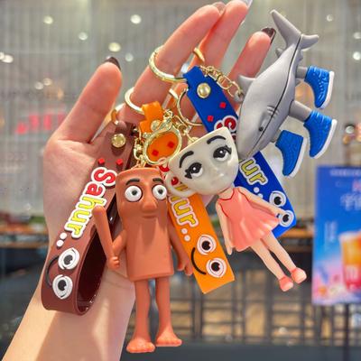 Shanhaijing Bebek Egzotik Canavar Anahtarlık Komik Soyut Çanta Bebeği Araba Anahtarlığı Küçük Kolye