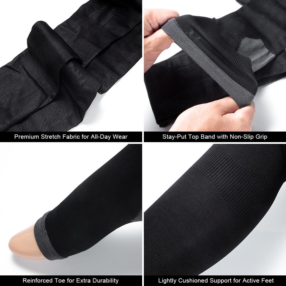 1Pair Women Beauty Slim Leg Compression Socks, Ultra-Thin Sleep Fat Burning Stockings for Sports, Yoga, Running, Travel, Flight