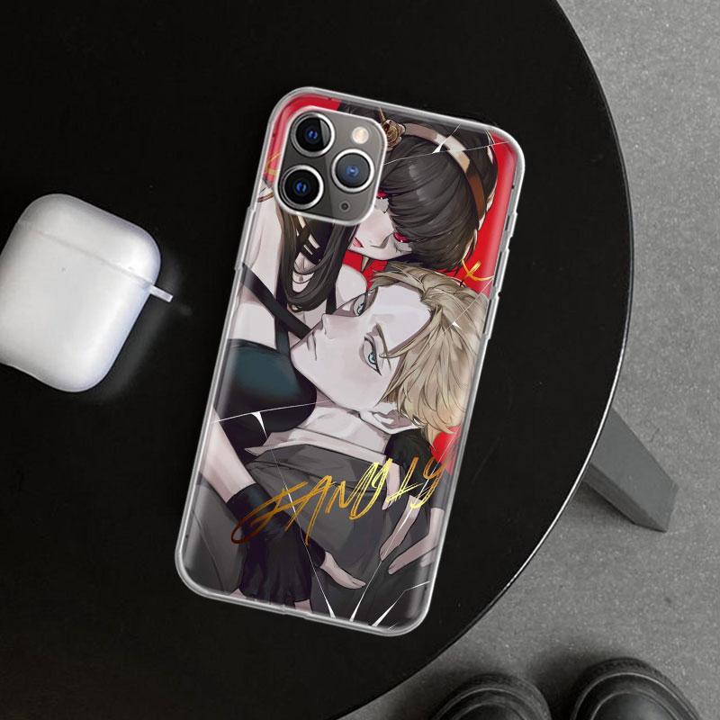 Anime S-Spy Family Anya Phone Case Cover for iPhone 11 12 13 Mini 14 15 Plus 16 Pro Max 17 Air 7 8 + SE Art Customized Fundas 11
