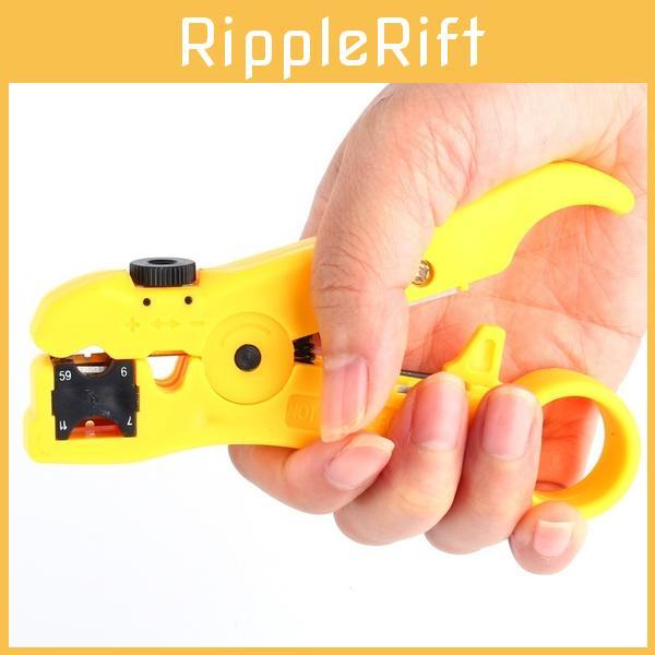 Coax Coaxial Rotary Cable Wire Cutter Stripping Tool Rg59 Rg6 Rg7 Rg11 Stripper