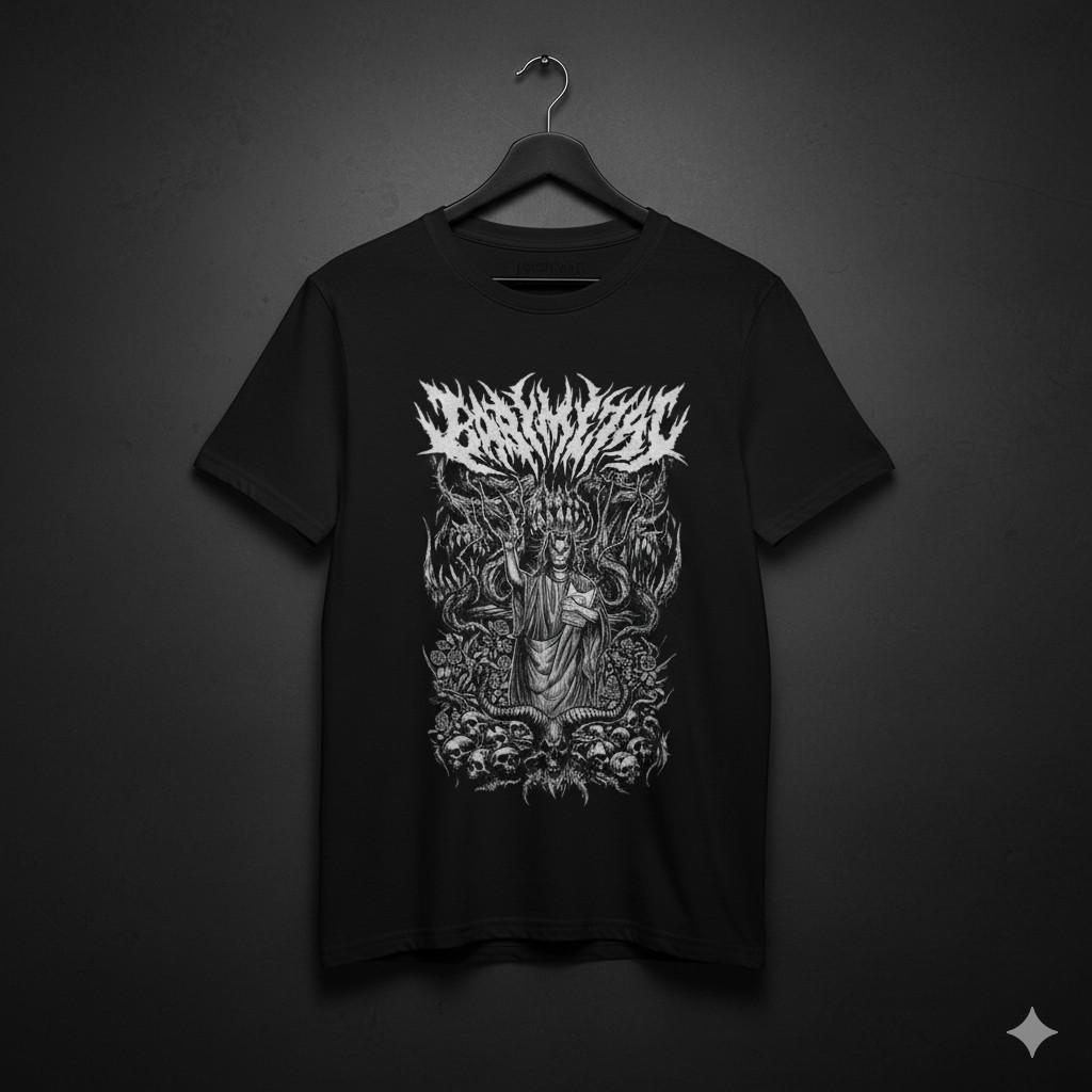 Dark Occult Skull Demon Gothic Metal Unisex Graphic T-Shirt - S044 XXXL