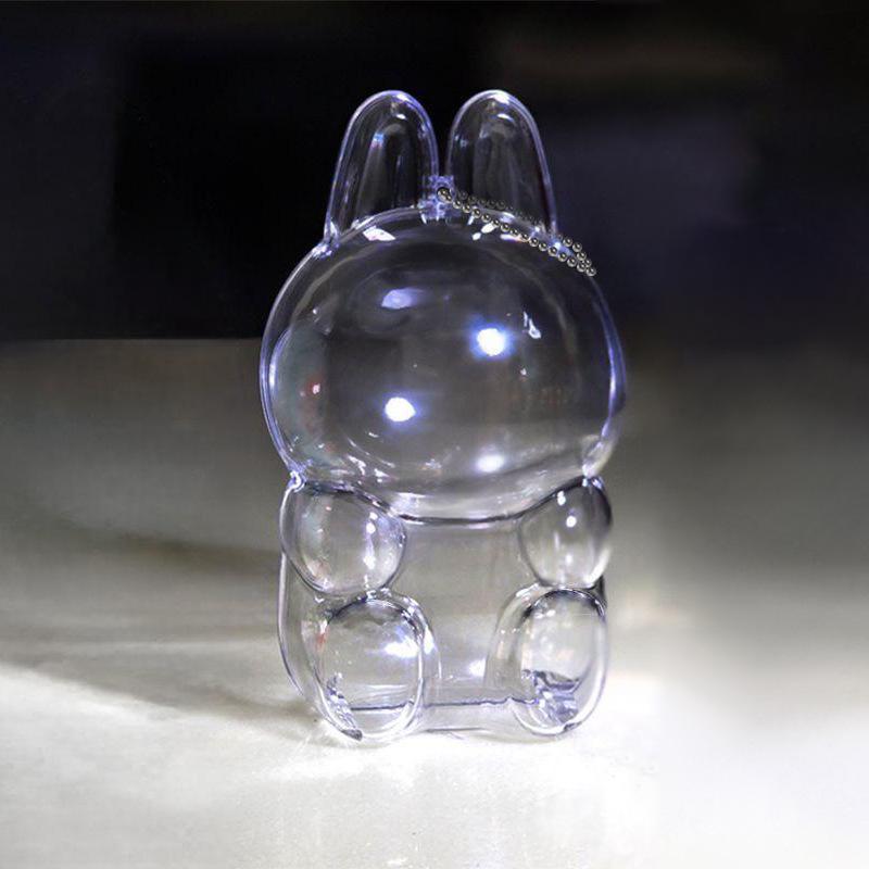 High Quality For labubu transparent shell HOT LABUBU transparent protective case protective cover dust cover storage box canvas cloth LABUBU