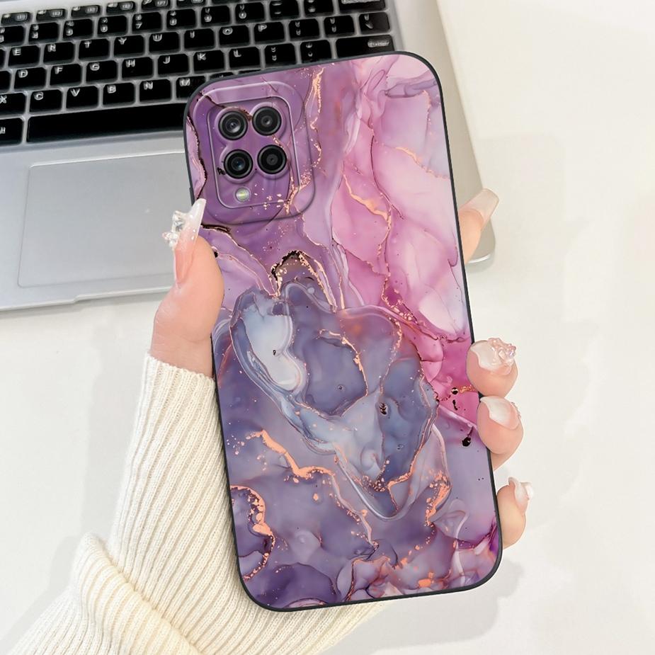 For Samsung Galaxy A22 4G Case Unique Grid Pattern Cover Soft TPU Phone Case For Samsung A22 A 22 Galaxy A42 5G Back Cover Coque